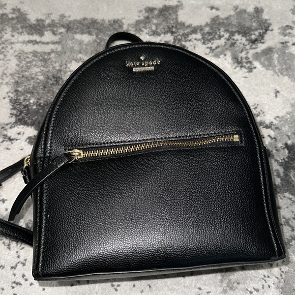 Kate Spade Black small leather backpack main image 5